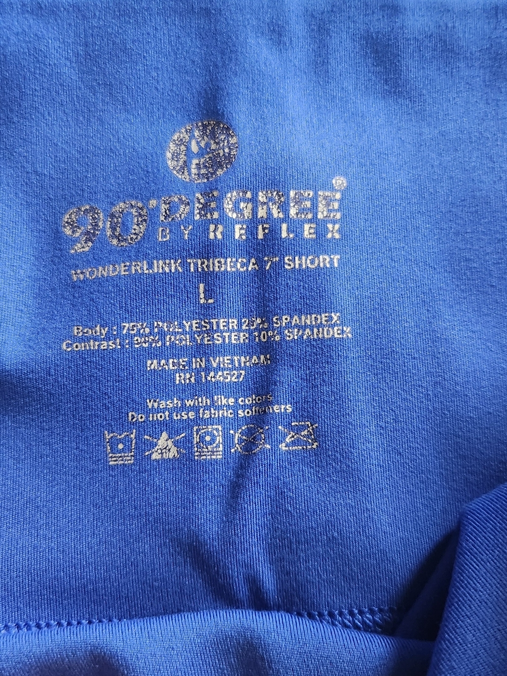 Women’s High-Rise Bike Shorts — Black and Blue - Picture 2 of 3